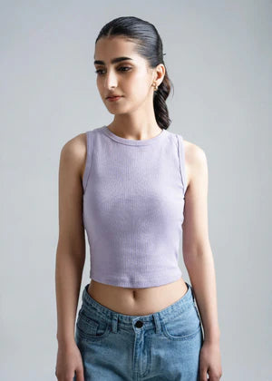 Poly cotton Tank Top For Women grey